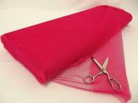 Dress Net 100% Polyester Tulle Fabric Material - CHERRY